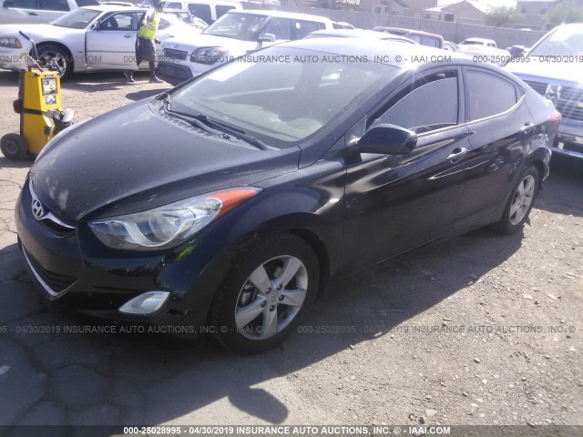 KMHDH4AE6DU874231 - 2013 HYUNDAI ELANTRA GLS/LIMITED BLACK photo 2