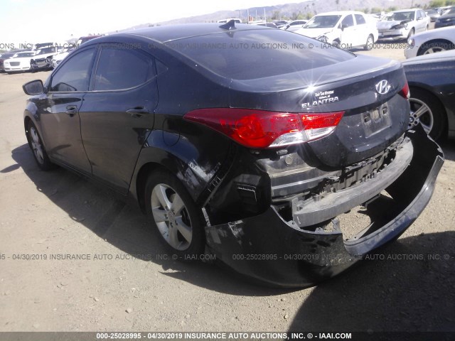 KMHDH4AE6DU874231 - 2013 HYUNDAI ELANTRA GLS/LIMITED BLACK photo 3