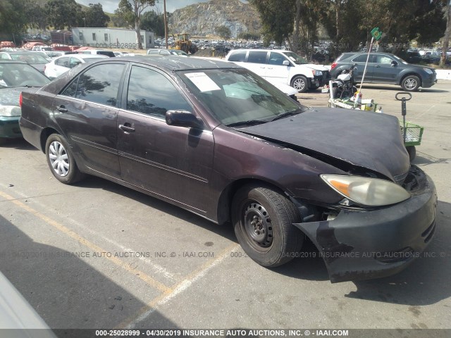 4T1BE32K83U754766 - 2003 TOYOTA CAMRY LE/XLE/SE PURPLE photo 1