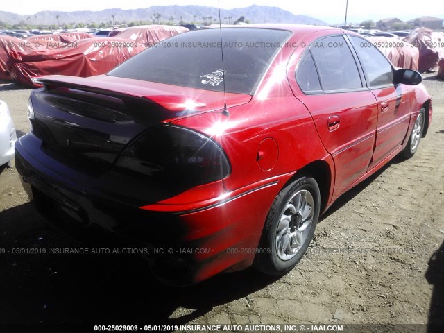 1G2NV52E53C268336 - 2003 PONTIAC GRAND AM GT1 RED photo 4