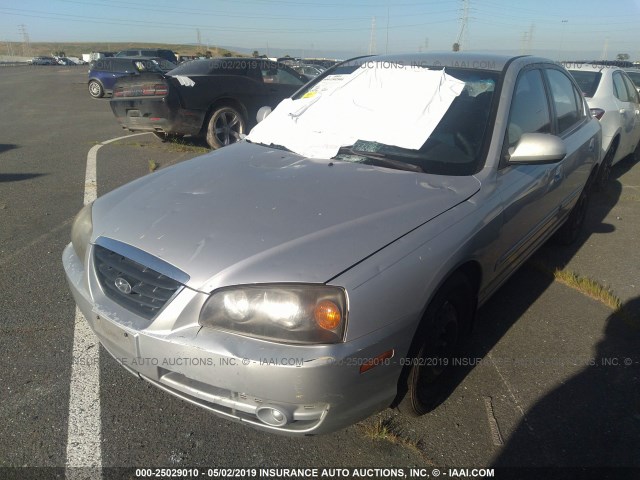 KMHDN46D15U145581 - 2005 HYUNDAI ELANTRA GLS/GT SILVER photo 2