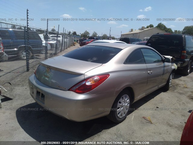 4T1CA30P74U011600 - 2004 TOYOTA CAMRY SOLARA SE/SLE GOLD photo 4