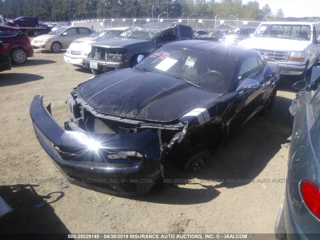 2G1FA1ED9B9145984 - 2011 CHEVROLET CAMARO LS BLACK photo 2