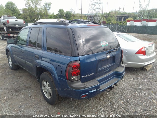 1GNDT13S952150994 - 2005 CHEVROLET TRAILBLAZER LS/LT BLUE photo 3