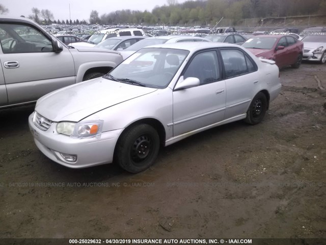 1NXBR12E12Z652582 - 2002 TOYOTA COROLLA CE/LE/S SILVER photo 2