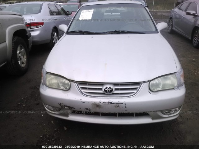 1NXBR12E12Z652582 - 2002 TOYOTA COROLLA CE/LE/S SILVER photo 6