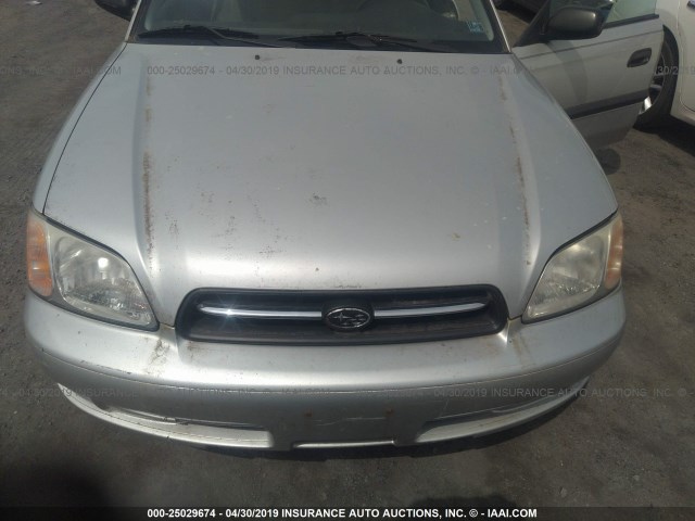 4S3BH635527306651 - 2002 SUBARU LEGACY L SILVER photo 6