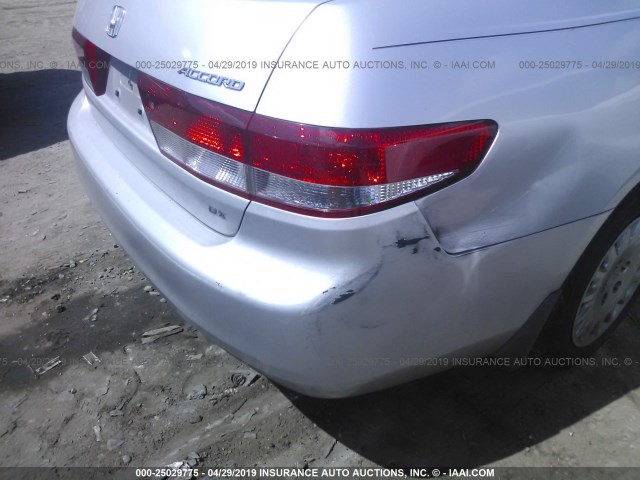 1HGCM56193A098203 - 2003 HONDA ACCORD DX SILVER photo 6