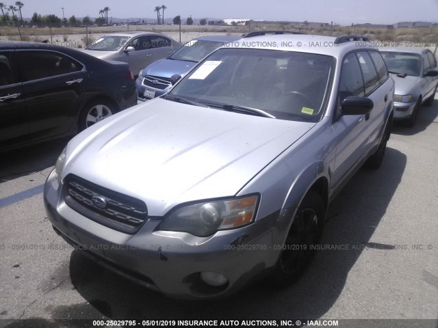 4S4BP61C056353998 - 2005 SUBARU LEGACY OUTBACK 2.5I SILVER photo 2