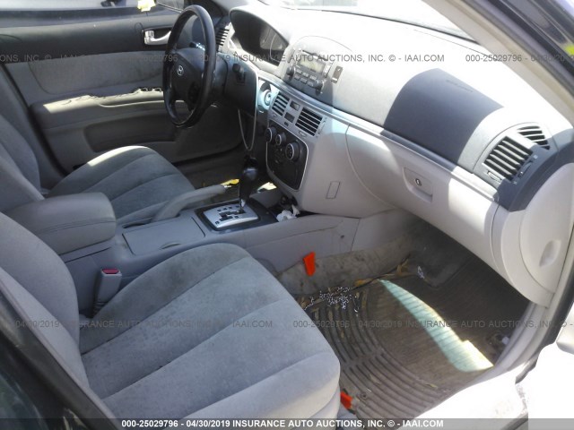 5NPEU46FX6H063325 - 2006 HYUNDAI SONATA GLS/LX BLUE photo 5