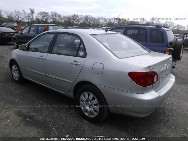 1NXBR32EX3Z036800 - 2003 TOYOTA COROLLA CE/LE/S SILVER photo 3