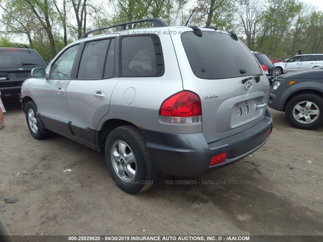 KM8SC13D46U050885 - 2006 HYUNDAI SANTA FE GLS/LIMITED SILVER photo 3