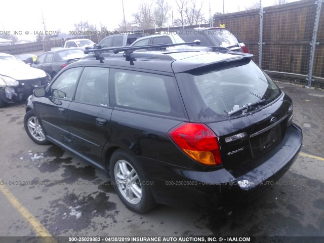 4S3BP616957301293 - 2005 SUBARU LEGACY 2.5I BLACK photo 3