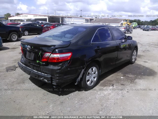 4T1BE46K17U123993 - 2007 TOYOTA CAMRY NEW GENERAT CE/LE/XLE/SE BLACK photo 4