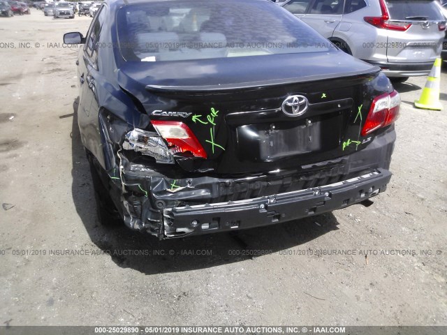 4T1BE46K17U123993 - 2007 TOYOTA CAMRY NEW GENERAT CE/LE/XLE/SE BLACK photo 6