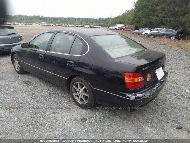 JT8BD68S6Y0105741 - 2000 LEXUS GS 300 BLACK photo 3