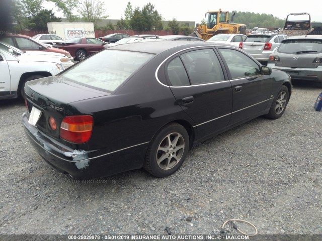 JT8BD68S6Y0105741 - 2000 LEXUS GS 300 BLACK photo 4