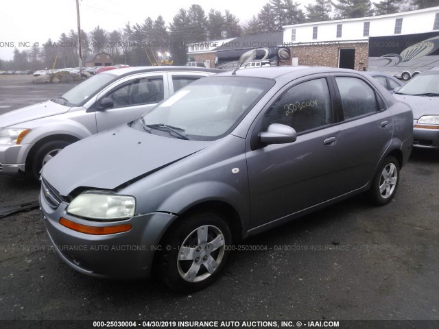 KL1TD566X6B581666 - 2006 CHEVROLET AVEO LS GRAY photo 2