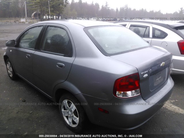 KL1TD566X6B581666 - 2006 CHEVROLET AVEO LS GRAY photo 3