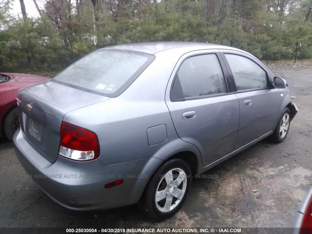 KL1TD566X6B581666 - 2006 CHEVROLET AVEO LS GRAY photo 4