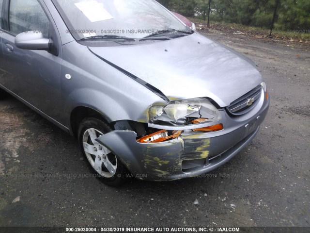 KL1TD566X6B581666 - 2006 CHEVROLET AVEO LS GRAY photo 6