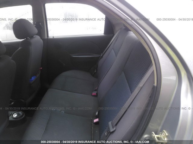 KL1TD566X6B581666 - 2006 CHEVROLET AVEO LS GRAY photo 8