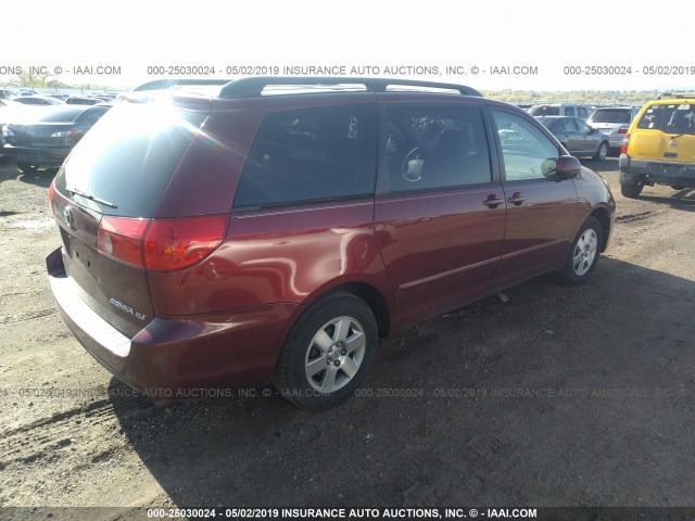 5TDZA22C26S516471 - 2006 TOYOTA SIENNA XLE/XLE LIMITED RED photo 4