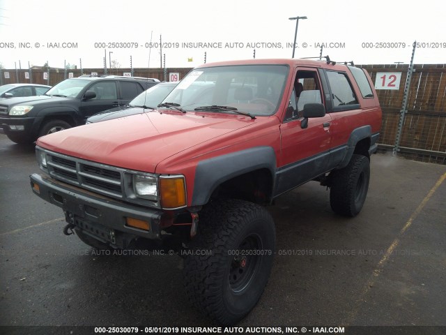 JT4RN62D7H0109711 - 1987 TOYOTA 4RUNNER RN60 RED photo 2