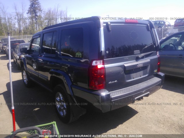 1J8HG48P77C601169 - 2007 JEEP COMMANDER Dark Blue photo 3