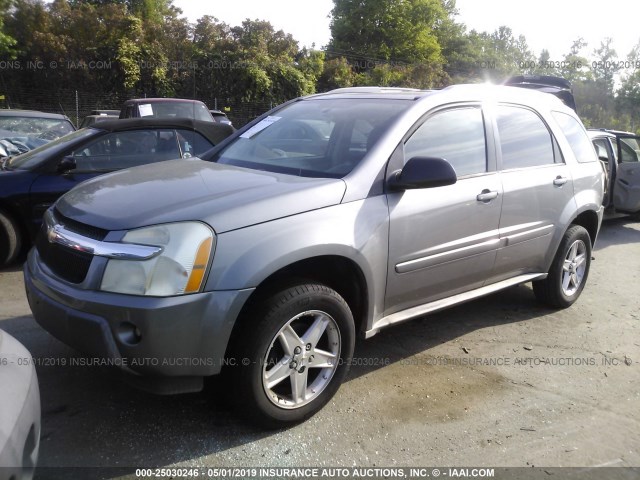 2CNDL73F856139045 - 2005 CHEVROLET EQUINOX LT GRAY photo 2