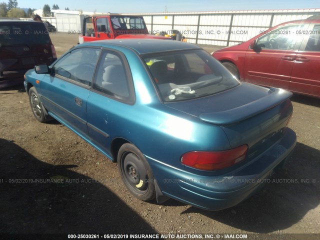 JF1GM6357SH412388 - 1995 SUBARU IMPREZA L BLUE photo 3