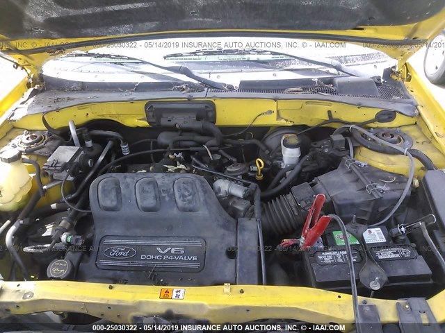 1FMYU04121KB41289 - 2001 FORD ESCAPE XLT YELLOW photo 10