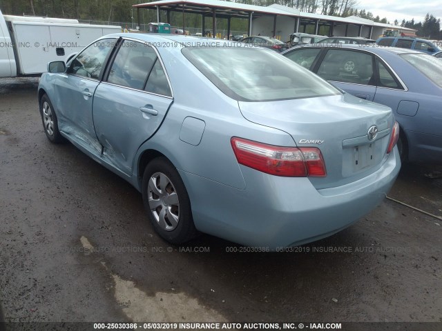 4T1BE46K77U688460 - 2007 TOYOTA CAMRY NEW GENERAT CE/LE/XLE/SE Light Blue photo 3