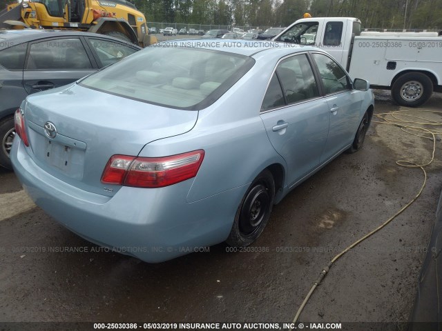 4T1BE46K77U688460 - 2007 TOYOTA CAMRY NEW GENERAT CE/LE/XLE/SE Light Blue photo 4