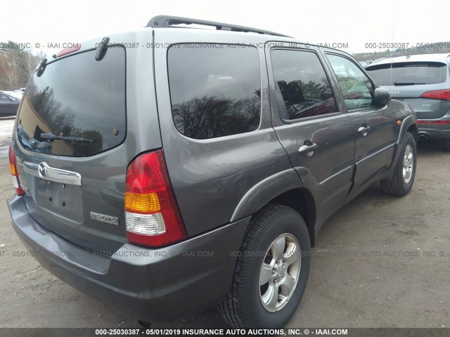 4F2YZ04144KM03338 - 2004 MAZDA TRIBUTE LX GRAY photo 4