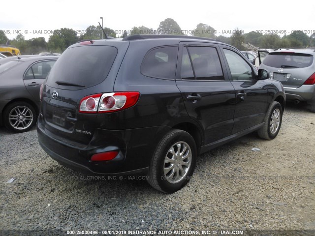 5XYZG3AB5BG063709 - 2011 HYUNDAI SANTA FE GLS Navy photo 4