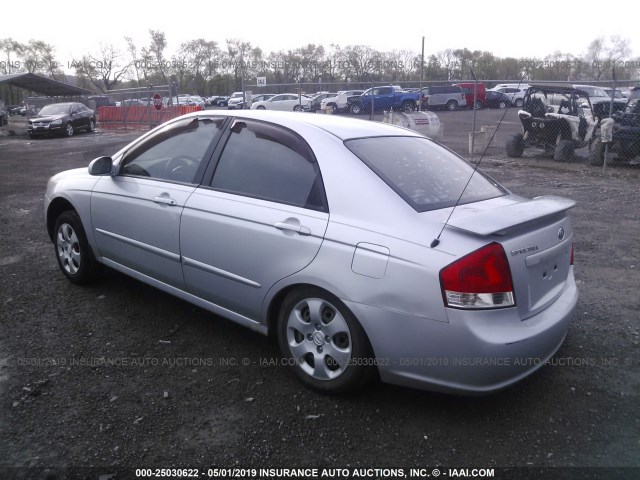 KNAFE121775383226 - 2007 KIA SPECTRA EX/LX SILVER photo 3