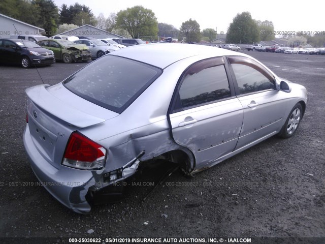 KNAFE121775383226 - 2007 KIA SPECTRA EX/LX SILVER photo 4