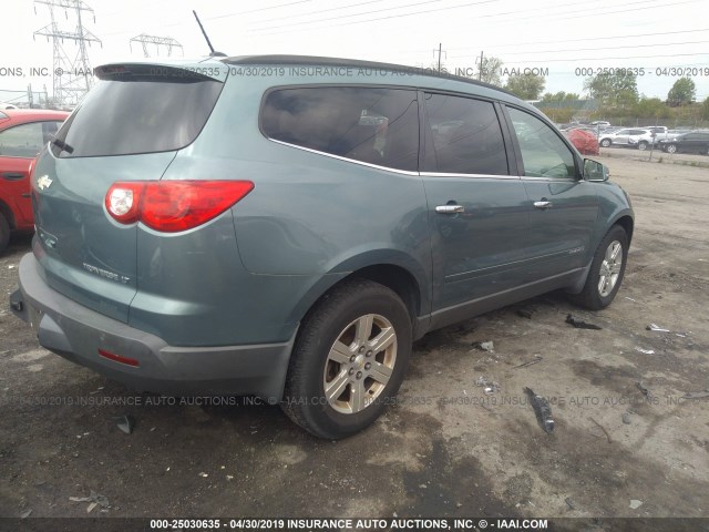 1GNER23D79S135894 - 2009 CHEVROLET TRAVERSE LT TEAL photo 4