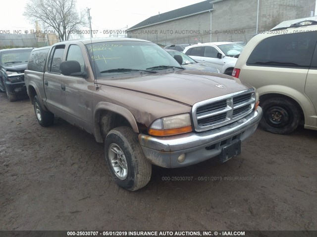 1B7GG2AN8YS698714 - 2000 DODGE DAKOTA QUAD GOLD photo 1