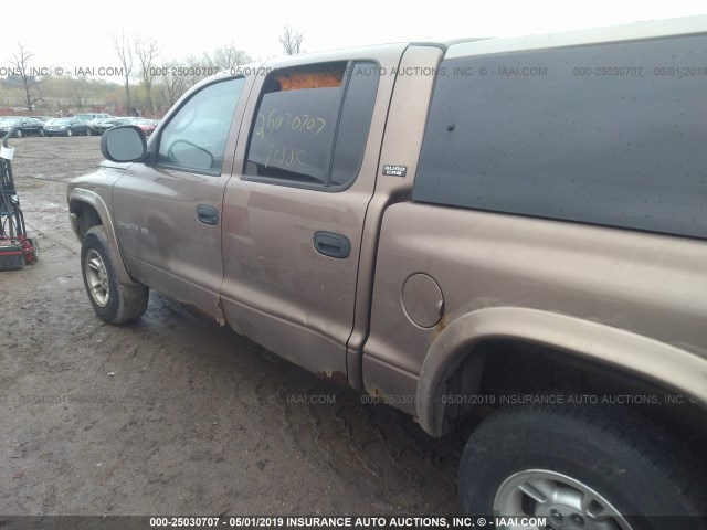 1B7GG2AN8YS698714 - 2000 DODGE DAKOTA QUAD GOLD photo 6