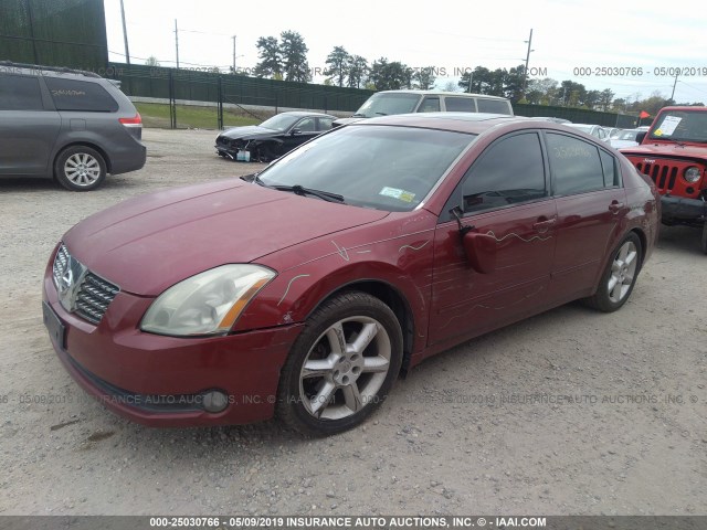 1N4BA41E35C867525 - 2005 NISSAN MAXIMA SE/SL RED photo 2