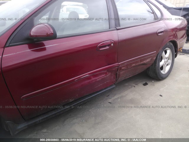 1FAFP55U03A203585 - 2003 FORD TAURUS SES RED photo 6