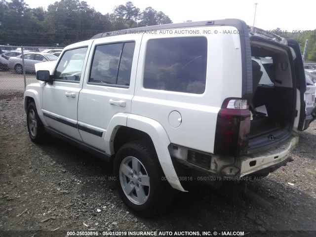 1J8HH48KX8C187842 - 2008 JEEP COMMANDER SPORT WHITE photo 3