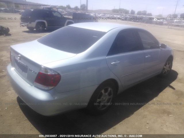 4T1BE32K45U505853 - 2005 TOYOTA CAMRY LE/XLE/SE Light Blue photo 4