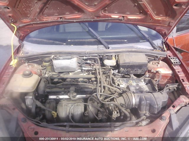 3FAFP31N85R120904 - 2005 FORD FOCUS ZX3 ORANGE photo 10