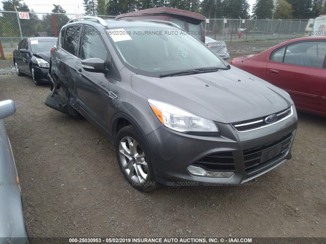 1FMCU9JX3EUC30936 - 2014 FORD ESCAPE TITANIUM GRAY photo 1