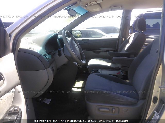 5TDZA23C35S266624 - 2005 TOYOTA SIENNA CE/LE SILVER photo 10