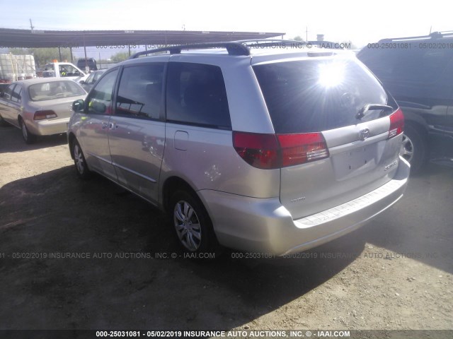 5TDZA23C35S266624 - 2005 TOYOTA SIENNA CE/LE SILVER photo 3