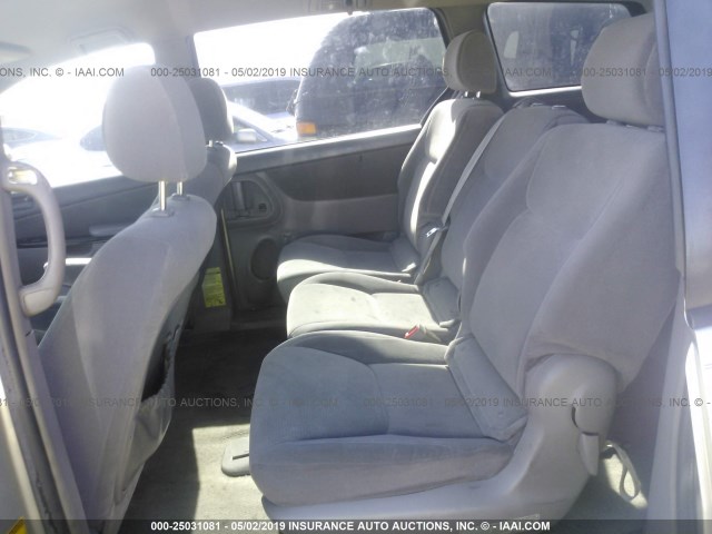 5TDZA23C35S266624 - 2005 TOYOTA SIENNA CE/LE SILVER photo 8